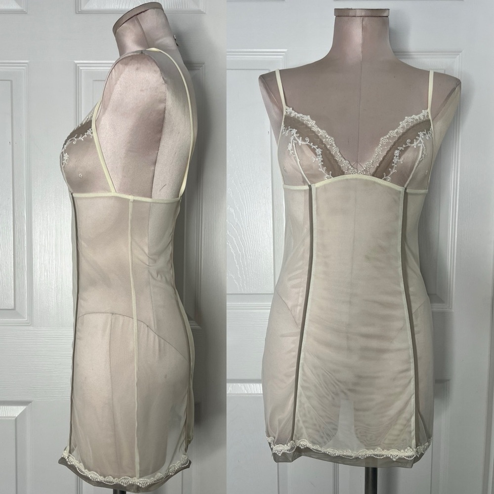 La Perla Lingerie Sheer Lace Chemise Babydoll Dress Sz IT 2 (US Size S)